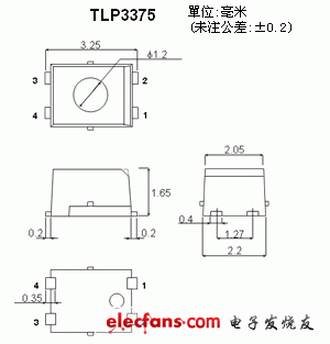 小型光继电器概括阐明图: TLP3375.
