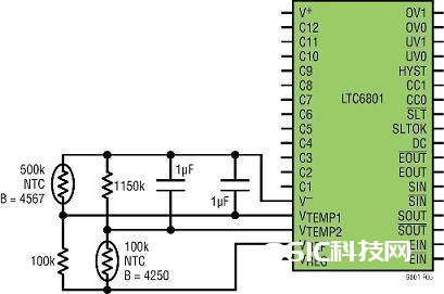分压器方法安顿比如热敏电阻等温度传感器和电阻器