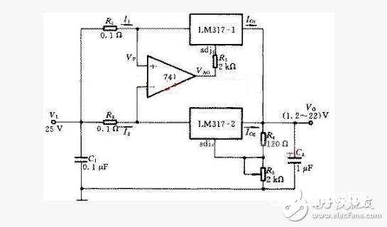 lm317擴流完好電路圖