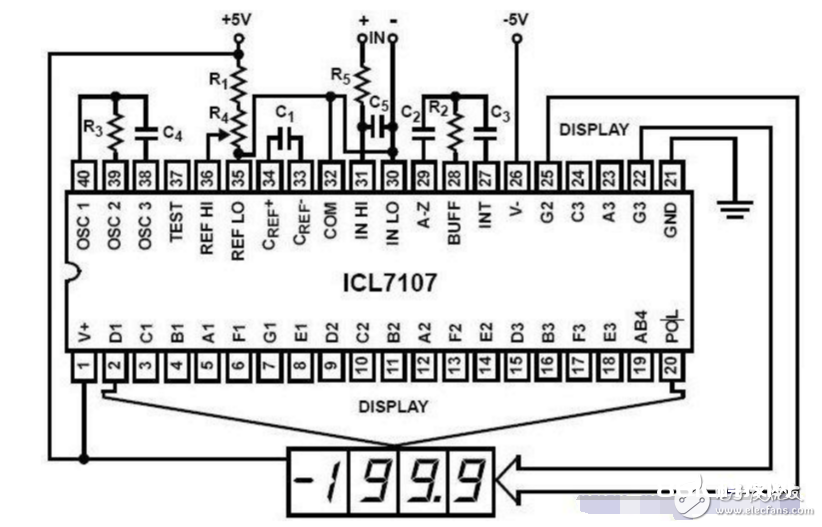 icl7107中文材料具体（icl7107引脚图及功用_作业原理及典型运用电路图）