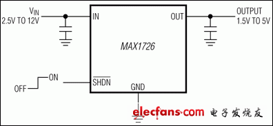 MAX1725，MAX1726：典型作业电路