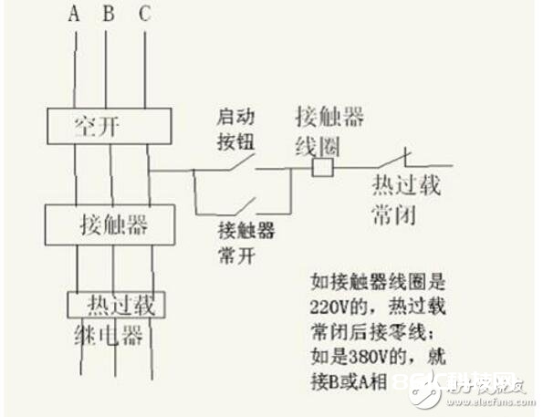 热过载继电器合作接触器怎样接线