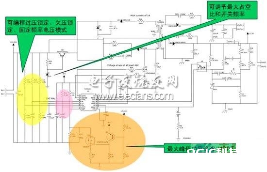 CS51221操控器的太阳能板充电操控运用示意图