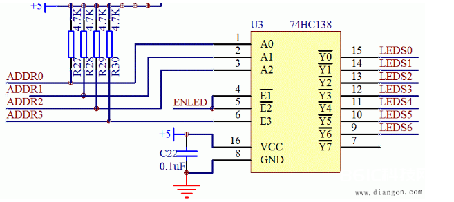 74hc138操控共阳数码管 74hc138驱动共阳数码管显现详解