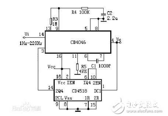 cd4046引脚图及功用_cd4046倍频电路规划详解