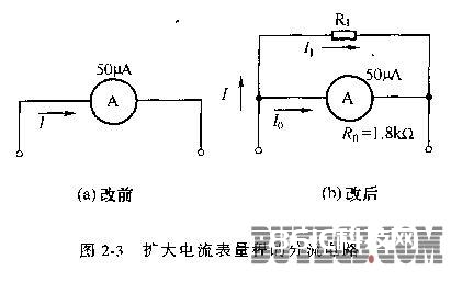 扩展电流表量程的分流电路