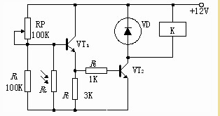 光敏电阻典型使用电路