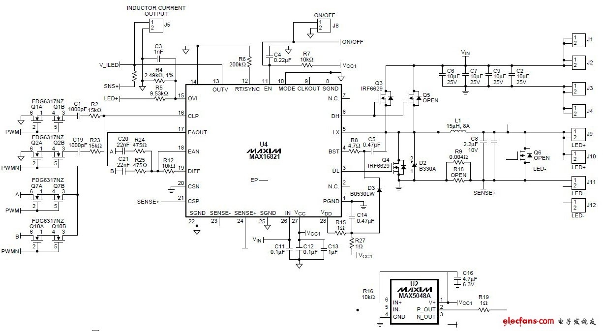 LED驱动器电路板原理图