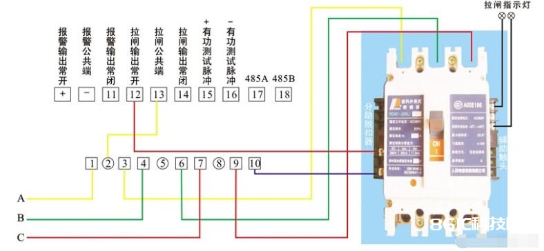 分励脱扣器怎样接线_分励脱扣器接线图解