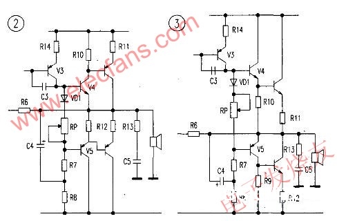 两只NPN管的代换电路 www.elecfans.com