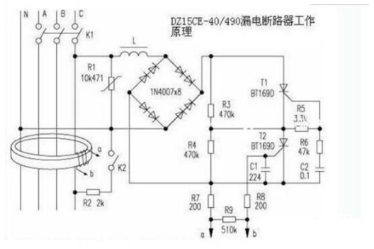 三相四线漏电维护器的接线办法