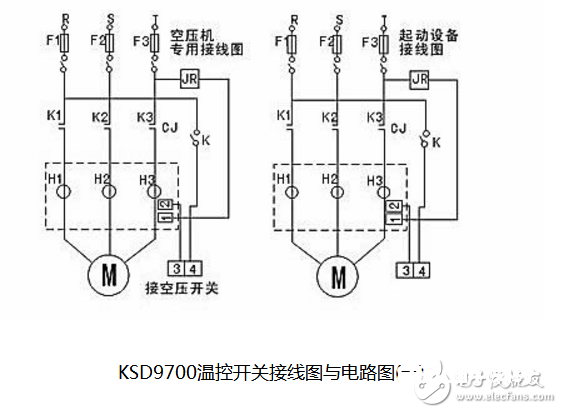 温控开关ksd9700接线图