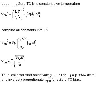 Zero-TC偏置集电极噪声电压