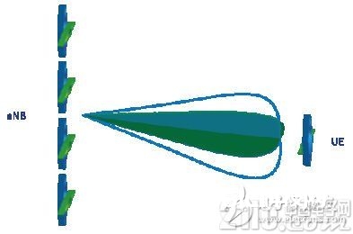 图2：一个构成正交极化波束的8×2波束赋型体系