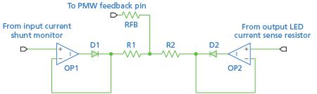 输入限流器依靠感测输入和输出电流