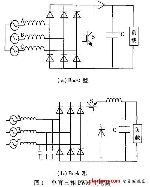 单管三相PWM整流电路(无能量反应)