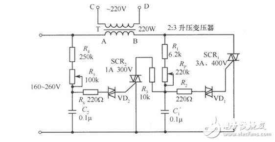 双向可控硅触发电路设计，双向可控硅组成的沟通稳压器电路