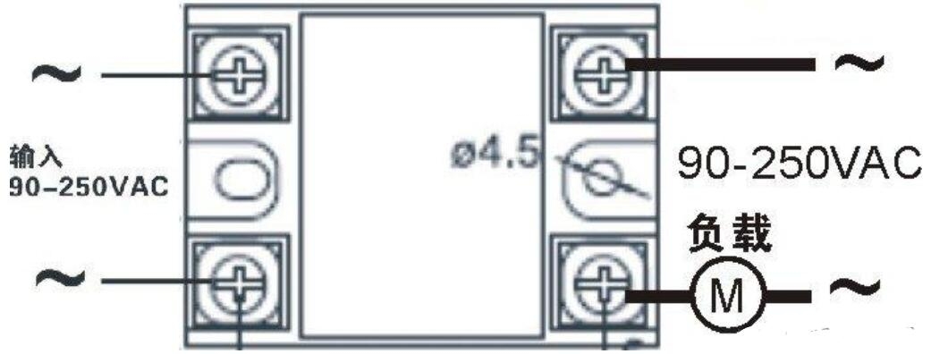 固态继电器什物接线图_