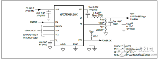 [原创] Maxim MAX77503 1．5A 94%功率降压转换器解决方案