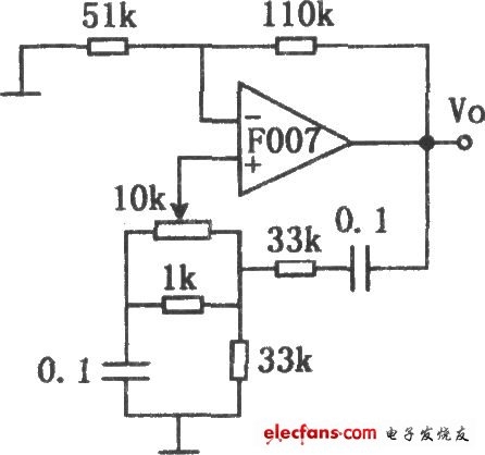 F007构成的文氏振荡器电路