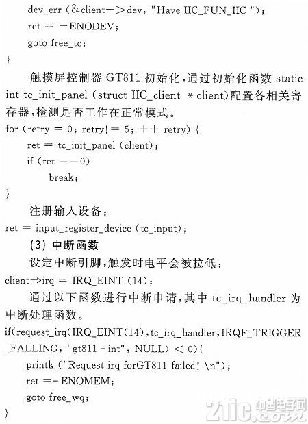 SP5V210的嵌入式电容接触屏驱动规划