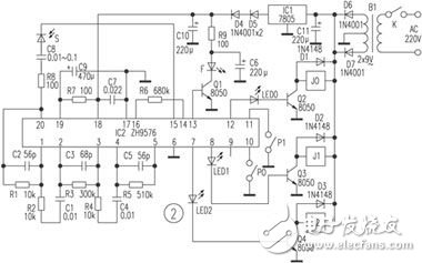 红外线传感操控器ZH9576的脚功用阐明及使用实例