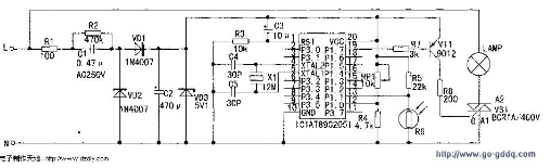 AT89C2051单片机智能操控器电路的规划